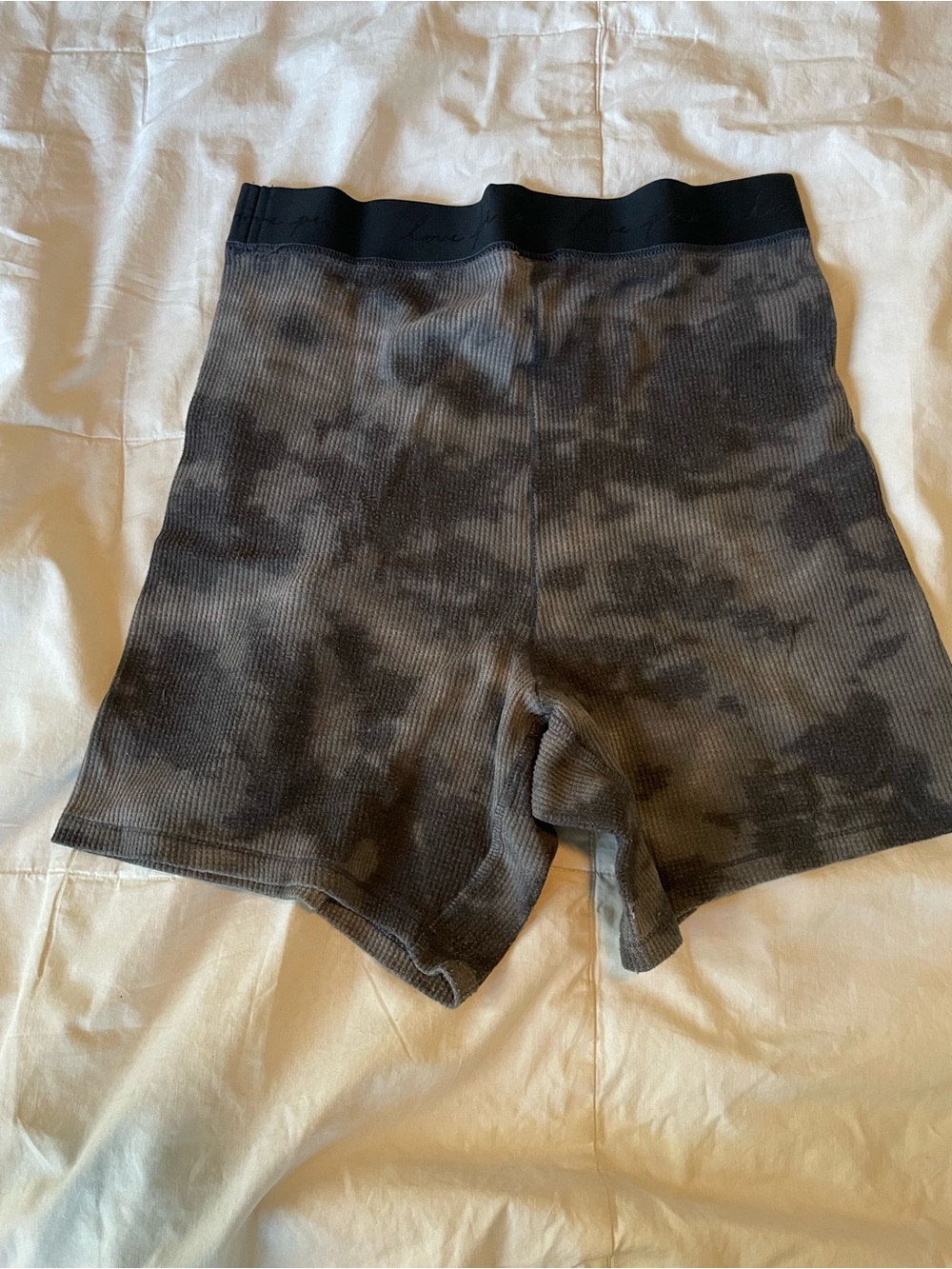 PINK Victoria's Secret Black & Gray Athletic Compression Shorts Size Medium - Picture 9 of 9
